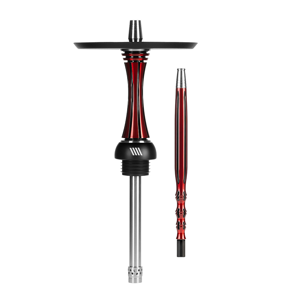 Кальян Alpha Hookah - Model X REVERSE Red Black (Шахта, шланг, мундштук, уплотнители)