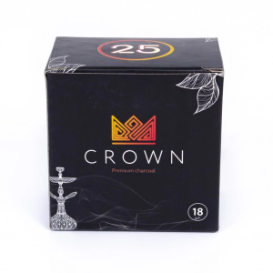 Кокосовый уголь для кальяна Crown 18 шт. (25мм, 250гр.)